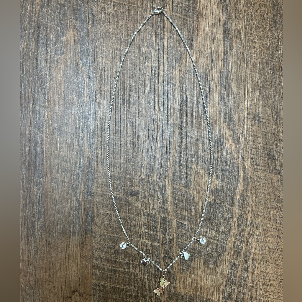 Brilliance SilverRose Gold Butterfly Necklace 30$